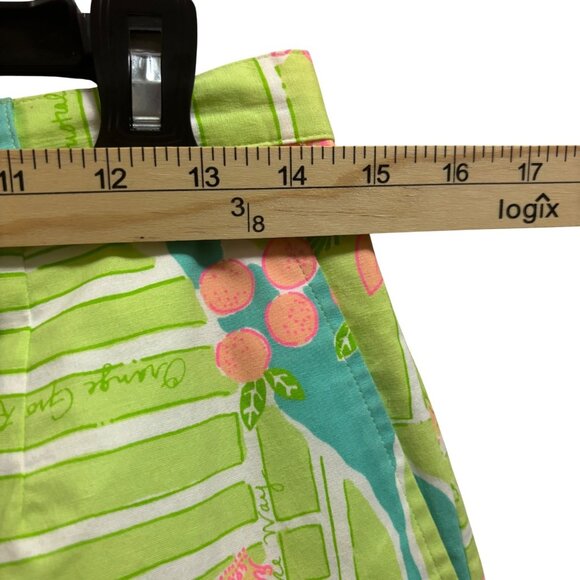 Lilly Pulitzer Womens Vintage Green & Pink Floral Print Everglades Shorts Size 6 - Picture 3 of 7